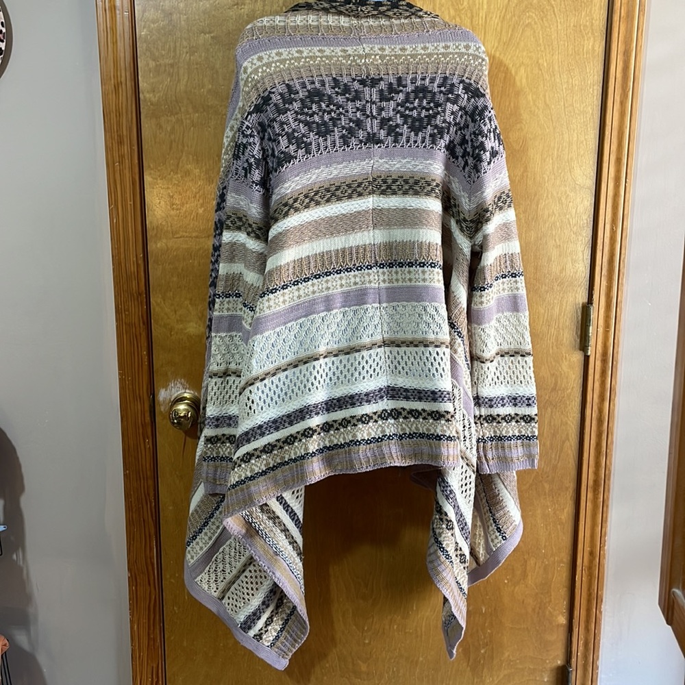 Military Hippie cascading cardigan. Size M. - Picture 3 of 6